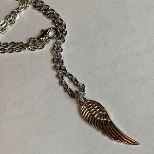 Angel Wing Necklace 18” New